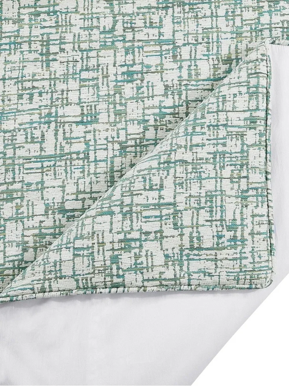 HiEnd Accents Keziah Green Textured Pattern Chenille Jacquard Modern Comforter